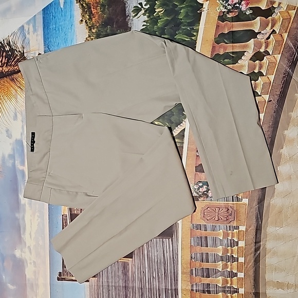 Theory Beige Pleated Ankle‎ Pants Size 8 - Picture 1 of 5